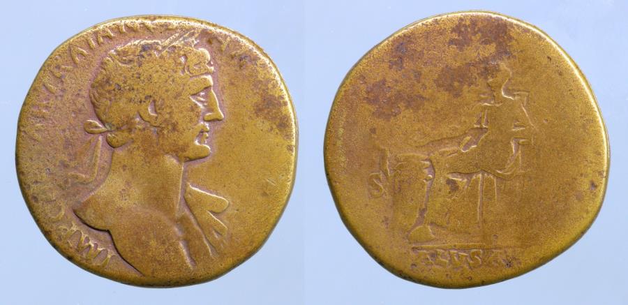 Hadrian Ad 117 138 Ae Sestertius 29mm 25 03 G Rome Mint