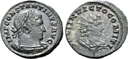 Ancient Coins - Constantine I 'the Great' BI Nummus. Treveri, AD 310-313
