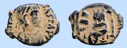 Ancient Coins - Justin I. A.D. 518-527. Pentanummium (12mm, 2.15 g). Antioch mint