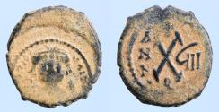 Ancient Coins - TIBERIUS II CONSTANTINE (578-582). Decanummium. Theoupolis (Antioch). Dated RY 7 (580/1)