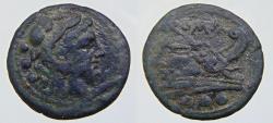 Ancient Coins - Quadrans Overstruck on an As - Roman Republic 211 BC - Pedigree: RBW Collection with ticket