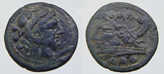 Ancient Coins - Quadrans Overstruck on an As - Roman Republic 211 BC - Pedigree: RBW Collection with ticket