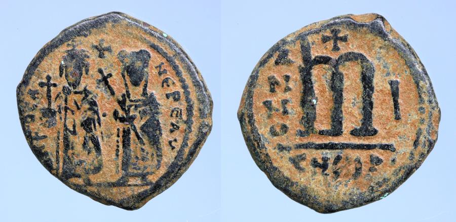 Phocas 602 610 Ae Follis 25mm 11 31 G Theoupolis Antioch Mint Dated Ry 1 602 3
