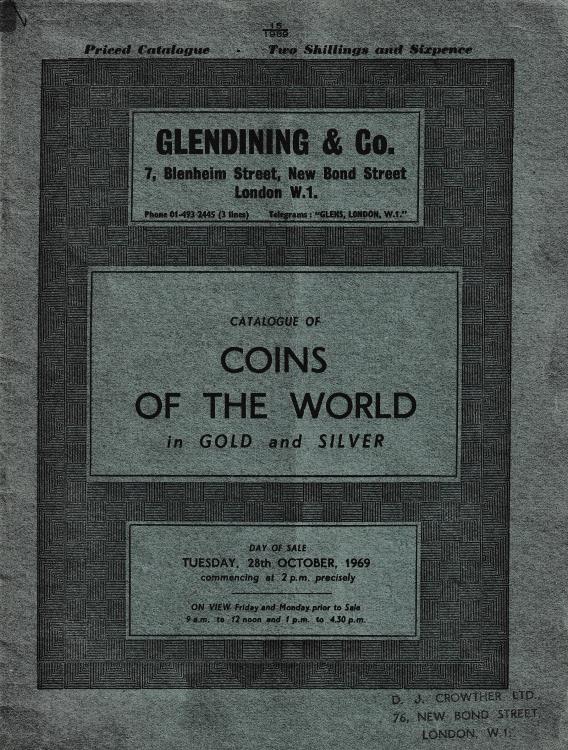 Ancient Coins - Glendining & Co., Catalogue of Coins of the World in Gold and Silver