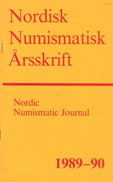 Ancient Coins - Bendixen K., The coins from the oldest Ribe (Excavations 1985 and 1986, "Ribe II"). Reprinted from "Nordisk Numismatisk Arsskrift Nordic Numismatic Journal"