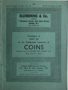 Ancient Coins - Glendining & Co. Catalogue of Part XII of the celebrated collection of coins formed by the late Richard Cyril Lokett. Greek part IV (Asia Minor, Asia and Africa). London, 1961