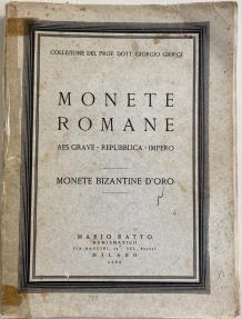 Ancient Coins - Ratto M. Collezione del Prof. Dott. Giorgio Giorgi. Monete Romane. Aes Grave, Repubblica, Impero. Monete Bizantine d' Oro. Milano, 26-27-28-29 Gennaio 1955.