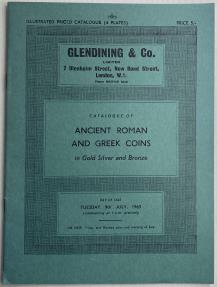 Ancient Coins - GLENDINING & CO., A Catalogue Ancient Roman and Greek. London, 9th Julay 1963.