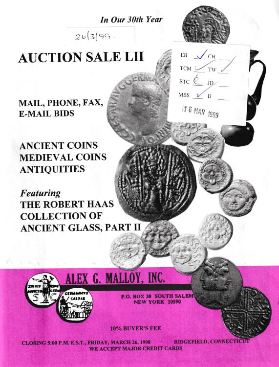 Alex G. Malloy, Inc., Ancient Coins Medieval Coins Antiquities
