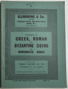 Ancient Coins - Glendining & Co - Catalogue of Greek, Roman and Byzantine Coins also Numismatic Books. London,  November 27th, 1958.