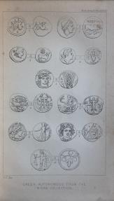 Ancient Coins - Head, Barclay V. THE GREEK AUTONOMOUS COINS FROM THE CABINET OF THE LATE MR. EDWARD WIGAN, NOW IN THE BRITISH MUSEUM. PART I. [bound with] PART II. 1873 RARE