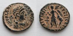 Ancient Coins - ROMAN EMPIRE: Valentinian II, AD 375-392, AE 4 Follis, Victory with Trophy and Captive