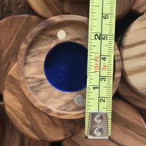 Ancient Coins - OLIVE WOOD GIFT COIN JEWELRY BOX, LINED IN ROYAL BLUE