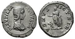 Ancient Coins - ROMAN EMPIRE: Plautilla, AD 202-205, AR Denarius (18mm, 3.07g), Venus and Cupid Reverse, Rome Mint