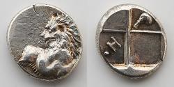 Ancient Coins - GREEK: Thrace, Cherronesos, AR Hemidrachm (14mm, 2.39g), 400-350 BC; Reverse H with Pellet and Torch