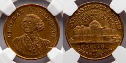 Us Coins - CIVIL WAR TOKEN:  Strassburger & Nuhn, General Washington, at Capitol, NY, NY, NGC MS 62.