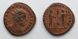 Ancient Coins - ROMAN EMPIRE: Maximianus, AD 286-305, AE Follis / Radiatus (19.5mm, 2.97g), Cyzicus Mint
