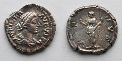 Ancient Coins - ROMAN EMPIRE: Lucilla, AR Denarius, 180 AD, AR Denarius (18mm, 3.28g), Venus Holding Apple Reverse