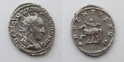 Ancient Coins - ROMAN EMPIRE: Trajan Decius, AD 249-251, AR Antoninianus (23mm, 4.16g), ADVENTVS, Horse Reverse