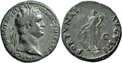 Ancient Coins - ROMAN EMPIRE: Domitian, AD 81-96, As (29mm, 10.50g, 6h), Rome Mint, Fortuna Reverse