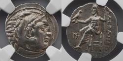 Ancient Coins - GREEK: Macedonian Kingdom, Alexander III the Great, 336-323 BC, AR Drachm (18mm), NGC AU