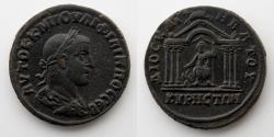 Ancient Coins - ROVINCIAL: Syria, Cyrrhestica, Cyrrhus, Philip I, AD 244-249. Æ (30mm, 14.66g), temple of Zeus Kataibates