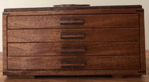 US Coins - Eagle Medallion African Mahogany and Makore Cabinet for Encapsulated Coins, Museum Grade Construction (THIS ITEM PICTURED:  Ready to Ship), Holds 36 Slabs