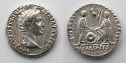 Ancient Coins - ROMAN EMPIRE: Augustus, 2 BC- 4 AD, AR Denarius (18.5mm, 3.8g), Gaius and Lucius Reverse, Lugdunum Mint