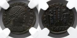 ROMAN EMPIRE: Constantine II, AD 337-340, AE 3/4 (BI Nummus), NGC