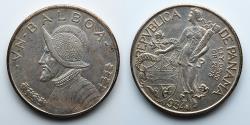 World Coins - PANAMA: 1934 AR Balboa, KM 13.