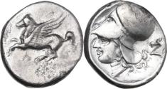 Ancient Coins - GREEK: Akarnania, Leukas, 320- 280 BC, AR Stater (21.5mm, 8.41g)