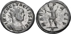 Ancient Coins - ROMAN EMPIRE: Tacitus, AD 275-276, Silvered Antoninianus (21.5mm, 5.05g), Ticinum Mint, Mars Reverse