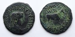 Ancient Coins - ROMAN PROVINCIAL: Spain, Turiaso. Tiberius, AD 14-37. AE As (29mm, 9.88g)