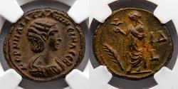 Ancient Coins - EGYPT: Alexandria, Salonina, BI Tetradrachm (9.40 gm, 12h), NGC AU 5/5 - 4/5, The Morris Collection