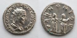 Ancient Coins - ROMAN EMPIRE: Trajan Decius, AD 249-251, AR Antoninianus (22mm, 4.18g). Rome Mint, Two Pannoniae
