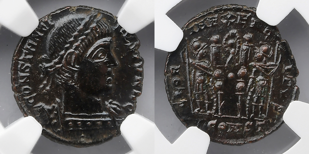 ROMAN EMPIRE: Constantine II, AD 337-340, AE 3/4 (BI Nummus