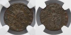 Ancient Coins - ROMAN EMPIRE: Gallic Empire, Tetricus I, AD 271-274, BI Double Denarius, NGC AU