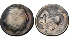 Ancient Coins - CELTIC: Eastern Europe, Imitations of Philip II, c. 2nd Century BC, AR Tetradrachm (24mm, 8.54), Deeply Toned, Iridescence