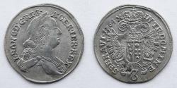 World Coins - TRANSYLVANIA: Holy Roman Empire. Grand Principality. Ferenc I. Emperor, 1745-1765. AR 3 Kreuzer (20.5mm, 1.70g)