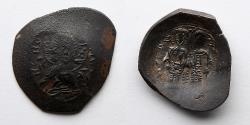 Ancient Coins - BYZANTINE: Alexius III Angelus-Comnenus, AD 1195-1203, BI Aspron Trachy (2.9g)