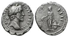 Ancient Coins - ROMAN EMPIRE: Antoninus Pius, AD 138-161, AR Denarius (18mm, 3g)