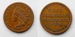 Us Coins - CIVIL WAR TOKEN: 1863 Charles Gentsch, Indian Head, Cafe, Broadway, NY, F-165AC-1a, R-7