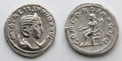 Ancient Coins - ROMAN EMPIRE: Otacilia Severa, AD 244-249, AR Antoninianus (23mm, 4.85g), Concordia Reverse