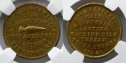 Us Coins - HARD TIMES TOKEN: (1876) Philadelphia PA, John G Schmidt, Penn Cabinets, NGC MS63, ONLY 1 FINER