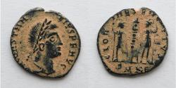 Ancient Coins - ROMAN EMPIRE: Constantius II, AD 337-361, Cyzicus Mint, Soldiers Reverse