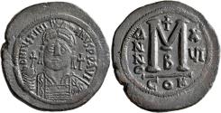 Ancient Coins - BYZANTINE: Justinian I, AD 527-565, AE Follis (36mm, 19.93g), Nicomedia Mint, RY 15