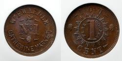 Us Coins - CIVIL WAR TOKEN: 1861-65, New York, NY, WM F Warner, Rarity 4, NGC MS 64 BN, F-630CB-2A, R4
