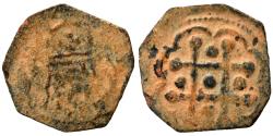 World Coins - CRUSADERS: Principality of Antioch, Raymond-Roupen, AD 1216-1219, AE (14mm, .39g), RARE