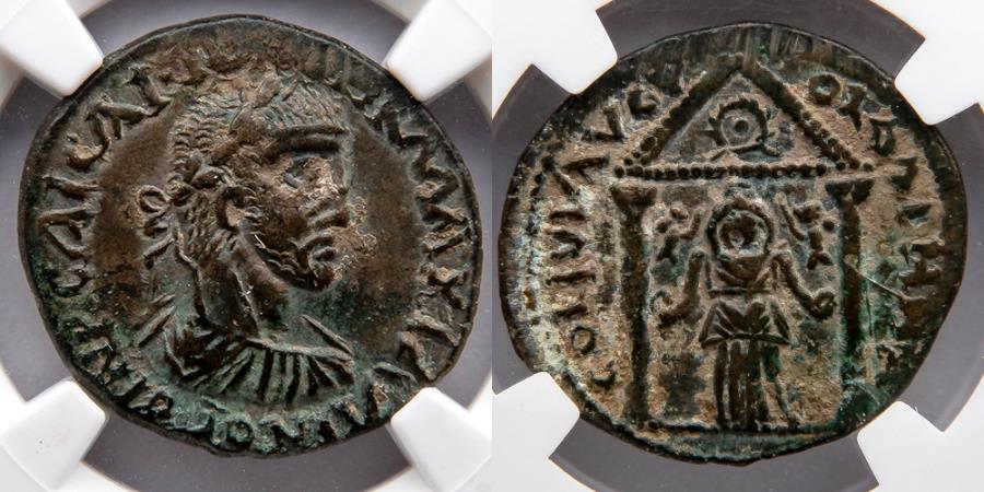 Pisidia Olbasa Maximinus I Ae 25mm Ngc Xf Star Designation The Morris Collection Extremely Rare