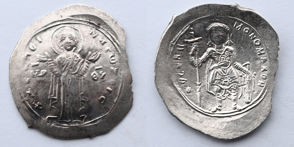 BYZANTINE: Constantine IX Monomachus, AD 1042-1055, AR Miliaresion